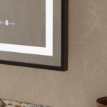 Oglinda LED Rectangulara, 50x70cm, Verite Majeste Noir Motion Glow Marcello, Sistem Dezaburire, Ceas & Termometru, Dimabila - imagine 4