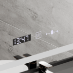 Oglinda LED Rectangulara, 50x70cm, Verite Majeste Noir Motion Glow Marcello, Sistem Dezaburire, Ceas & Termometru, Dimabila - imagine 2