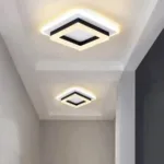 Lustra LED SOLENA Patrata Alb Negru, 15W, Lumina Rece/Calda/Neutra LL493