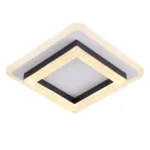 Lustra LED SOLENA Patrata Alb Negru, 15W, Lumina Rece/Calda/Neutra LL493 - imagine 2