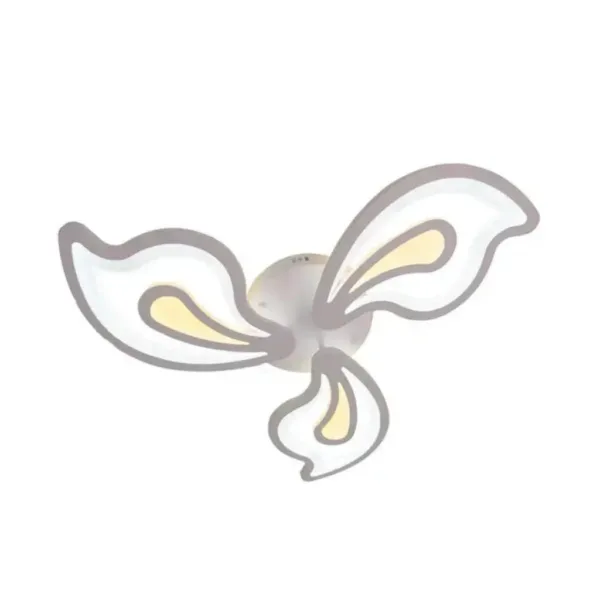 Lustra LED cu telecomanda GLORIOSA 40W, 3 Petale, lumina Rece/Calda/Neutra, Dimabila, Alb
