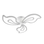 Lustra LED cu telecomanda GLORIOSA 40W, 3 Petale, lumina Rece/Calda/Neutra, Dimabila, Alb - imagine 2