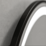 Oglinda LED Rotunda, 100cm, Celeste Majeste Noir MotionGlow Marcello, Sistem Dezaburire, Ceas & Termometru, Dimabila - imagine 2