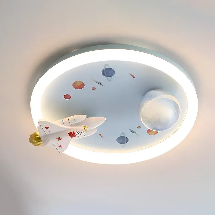 lustra-led-constelation-alba-1718266521 Lustra LED CONSTELATION cu telecomanda 49W, Diametru 48cm, lumina Rece/Calda/Neutra, Alb Albastru - imagine 1
