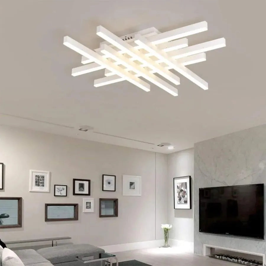 lustra-led-telecomanda-samara-160w-dimabila-alb_LL1920AL_01 Lustra LED cu telecomanda MORA 160W, 8 Elemente, Liniara, lumina Rece/Calda/Neutra, Dimabila, Alb - imagine 1