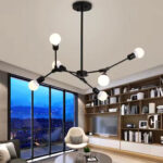 Lustra Architek Hexa, 6xE27, 90x80, Negru, Metal - imagine 2