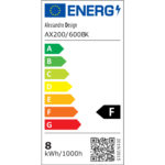 Aplica LED de Exterior Mack, Lungime 60cm, 8W, IP65, Metal, Liniar, Negru - imagine 4