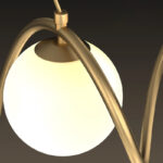 Lustra LOFT Atrium, 3x G9, Alb Auriu, Metal, Inaltime Reglabila - imagine 4