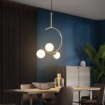 Lustra LOFT Atrium, 3x G9, Alb Auriu, Metal, Inaltime Reglabila
