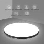 Plafoniera LED SOLIS 37cm 33W Lumina Rece Negru - imagine 2