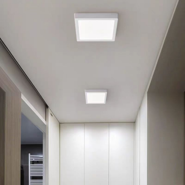 Plafoniera LED de Tavan Patrata, 36W, 22x22cm, Lumina Rece, 6000K, Alb