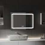 Oglinda LED Rectangulara, 80x60cm, KOVEN Touch, Sistem Dezaburire,Dimabila - imagine 3