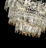 Candelabru Cristal CC6687/500CR 9x E14, Diametru 50cm, Crom Lucios, Inaltime Reglabil - imagine 2