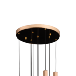 Candelabru Cristal LED 22W, Lumina Calda/Neutra/Rece, Diametru 35cm Auriu CM511/H150XW35 - imagine 3