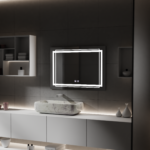 Oglinda LED Rectangulara, 80x60cm, KOVEN Touch, Sistem Dezaburire,Dimabila - imagine 4