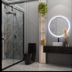 Oglinda LED Rotunda, 60cm, Noxia Touch, Sistem Dezaburire, Dimabila - imagine 3