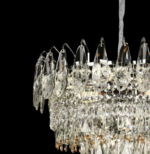 Candelabru Cristal CC6687/500CR 9x E14, Diametru 50cm, Crom Lucios, Inaltime Reglabil - imagine 4