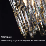 Candelabru Cristal MALBORK Eleganza 4xE27, Diametru 49cm, Negru, Inaltime Reglabila - imagine 2
