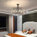 Candelabru Cristal MALBORK Eleganza 4xE27, Diametru 49cm, Negru, Inaltime Reglabila - imagine 4