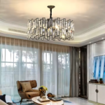 Candelabru Cristal MALBORK Eleganza 4xE27, Diametru 49cm, Negru, Inaltime Reglabila - imagine 3