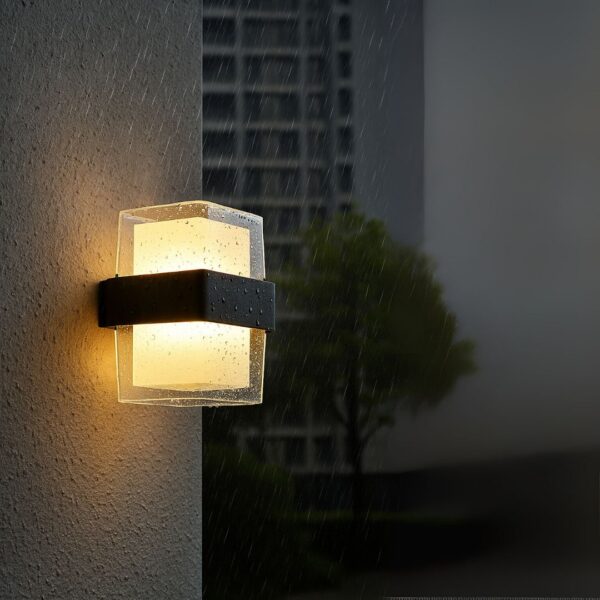 Aplica LED Exterior AMIRA, 2 Surse de lumina, Lumina Calda, Negru