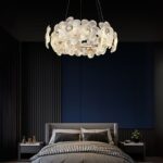 Candelabru Cristal LED, Cadenza Allegro 40W, Diametru 48cm, Inaltime reglabila, Auriu, Lumina Calda/Rece/Neutra 3000K/4000K/6000K, Metal si Cristal - imagine 3