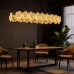 Candelabru Cristal Cadenza Allegro, 80W, 20x E14, 3000K4000K6000K, Inaltime reglabila, Auriu - imagine 3