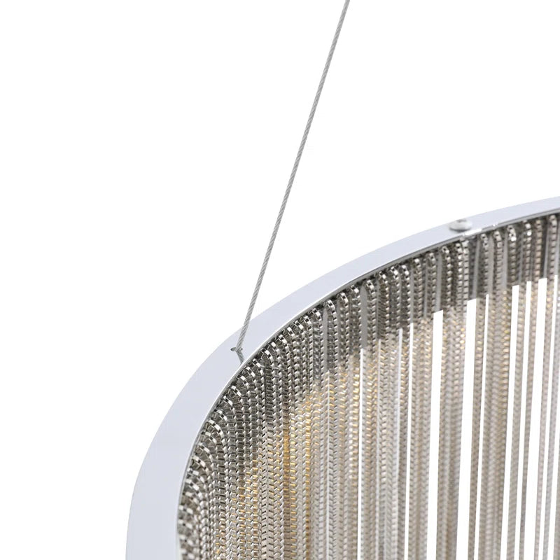 Lustra LED suspendata cu telecomanda ILLUMINA MAGNUS, 20W, lumina Rece/Calda/Neutra, Dimabila, Crom Lucios - imagine 4