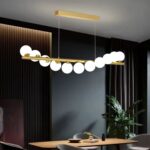 Lustra LOFT Hall, 11x G9, Alb Auriu, Metal, Inaltime Reglabila, Elegant - imagine 3