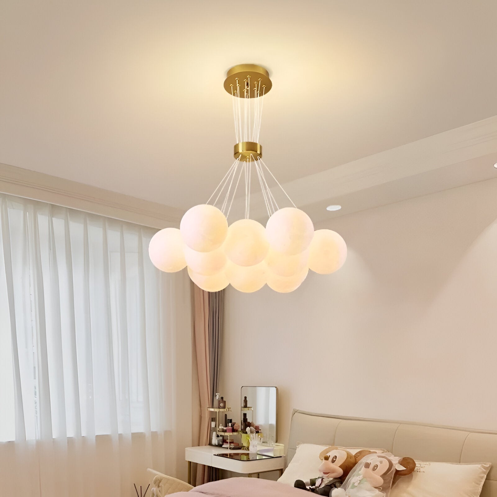 Lustra MODERNA LOFT Bagliore, Glob, 11xE27, Inaltime Reglabila, Auriu - imagine 1