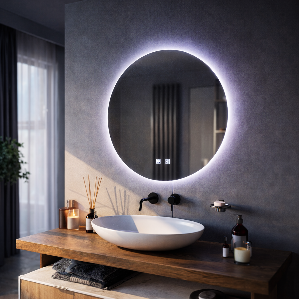 ChatGPT_Image_Jan_13_2026_11_17_24_AM Oglinda LED Rotunda, 60cm, Isolda,Touch, Sistem Dezaburire, Lumina Rece 6000k - imagine 1