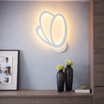 Aplica LED de Perete Tulip 16W, Lumina Rece/Calda/Neutra 3000K/4000K/6000K, Alb, Metal si Acril - imagine 3
