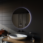 Oglinda LED Rotunda, 60cm, Isolda,Touch, Sistem Dezaburire, Lumina Rece 6000k - imagine 4