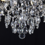 Candelabru Cristal CC9259/5CH, 5x E14, Diametru 40cm, Crom Lucios - imagine 2