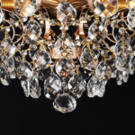 Candelabru Cristal CC9259/5FGD, 5x E14, Diametru 40cm, Auriu Lucios - imagine 2