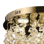 Candelabru LED Cristal LLC213/550GD Rotund, 29W, Lumina Rece/Calda/Neutra, Cristale, Auriu Lucios - imagine 2
