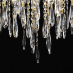 Candelabru Cristal CC9221/5FGD, 5x E14, Diametru 48cm, Auriu Lucios - imagine 2