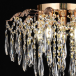 Candelabru Cristal CC9221/5FGD, 5x E14, Diametru 48cm, Auriu Lucios - imagine 3