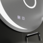 Oglinda LED Rotunda, 70cm, Orbis Touch, Sistem Dezaburire, Dimabila - imagine 2