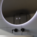 Oglinda LED Rotunda, 60cm, Isolda,Touch, Sistem Dezaburire, Lumina Rece 6000k - imagine 2