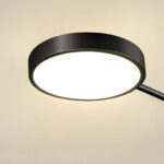 Lustra LED cu Telecomnda LT721/8BK+GD, 45W, 8 Elemente, Lumina Calda/Rece/Neutra, Dimabila, Negru/Auriu - imagine 3
