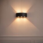 Aplica LED Exterior Ellis, 6W, 6 Surse de lumina, Lumina Calda, Negru