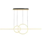 Lustra LED suspendata cu telecomanda CASSANDRA 40W, Liniara, lumina Rece/Calda/Neutra, Dimabila, Auriu, Inaltime Reglabila - imagine 2