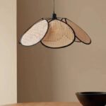 Lustra Vintage 1xE27, Barn, Diametru 80cm, Lemn si Metal, Maro - imagine 3