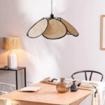 Lustra Vintage 1xE27, Barn, Diametru 80cm, Lemn si Metal, Maro - imagine 4