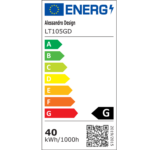 Lustra LED suspendata cu telecomanda CASSANDRA 40W, Liniara, lumina Rece/Calda/Neutra, Dimabila, Auriu, Inaltime Reglabila - imagine 3