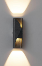 Aplica LED AX221 de Exterior si Interior, 2 Surse x 6W, Metalic, Negru, 3000K - imagine 2