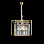 Candelabru Cristal Petito, 1676/350, 3xE14, Auriu Lucios, Inaltime Reglabila, Metal si Cristal - imagine 3