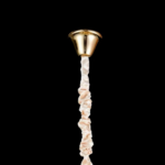 Candelabru Cristal Petito, 1676/350, 3xE14, Auriu Lucios, Inaltime Reglabila, Metal si Cristal - imagine 4