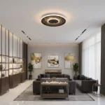 Lustra LED cu telecomanda LT656BK, 3000/4000/6000K, Ø40.5,46W, Negru - imagine 3